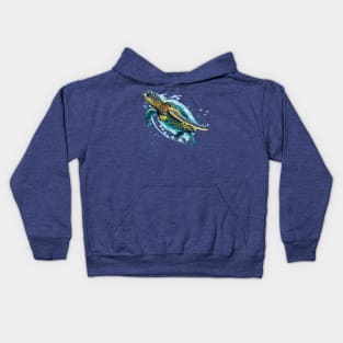 Marine Adventure: Free-Swimming Turtle Kids Hoodie